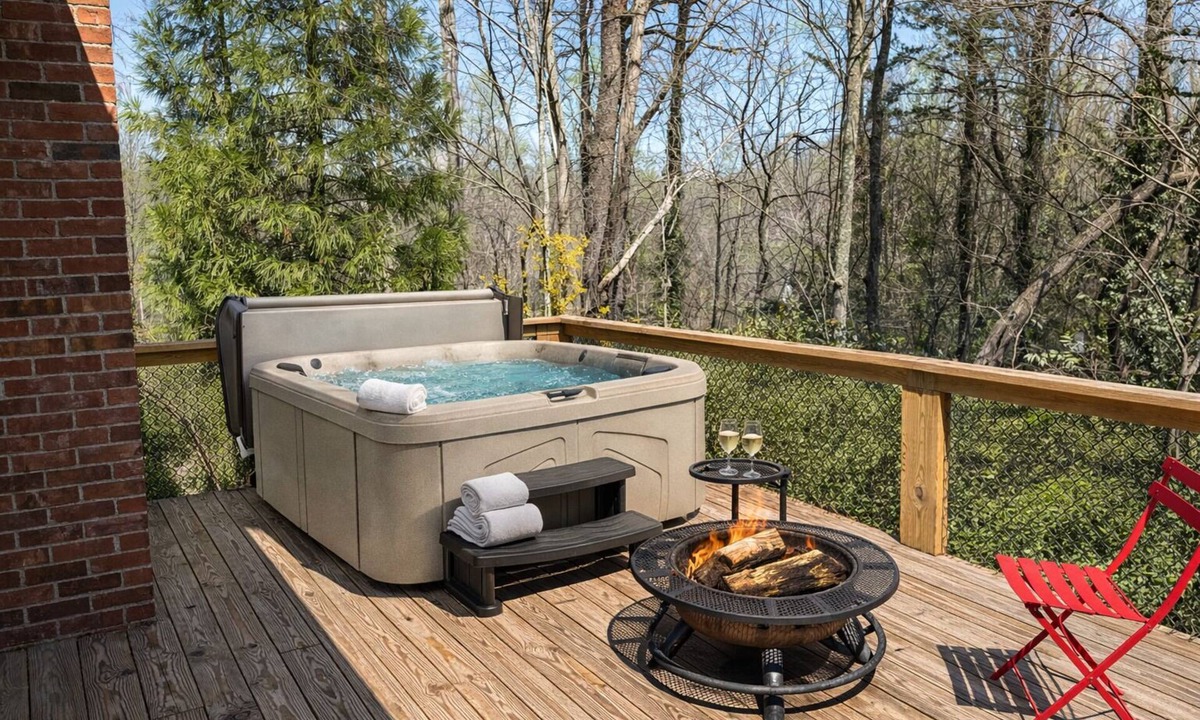 Lynn House | Adorable 1-bedroom 1.5 bath house with Hot tub in charming Tryon
