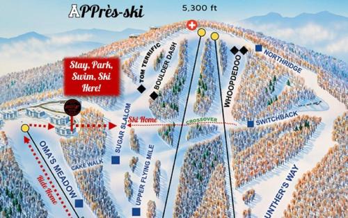 Sugar Mountain Hotel | APPresSki - 5 bed Ski in Ski out - 50 Steps to Ski Sugar Mountain Slopes