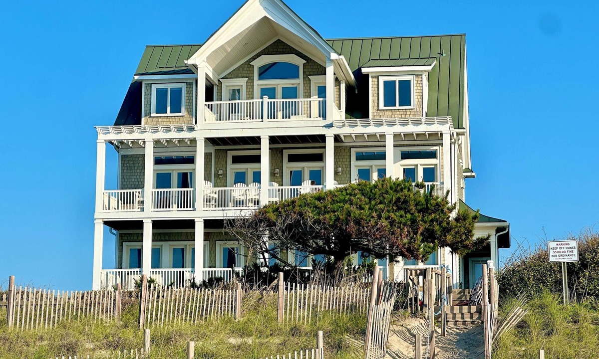 Ocean Sound Village House | Beachfront home with private heated pool, hot tub, & elevator