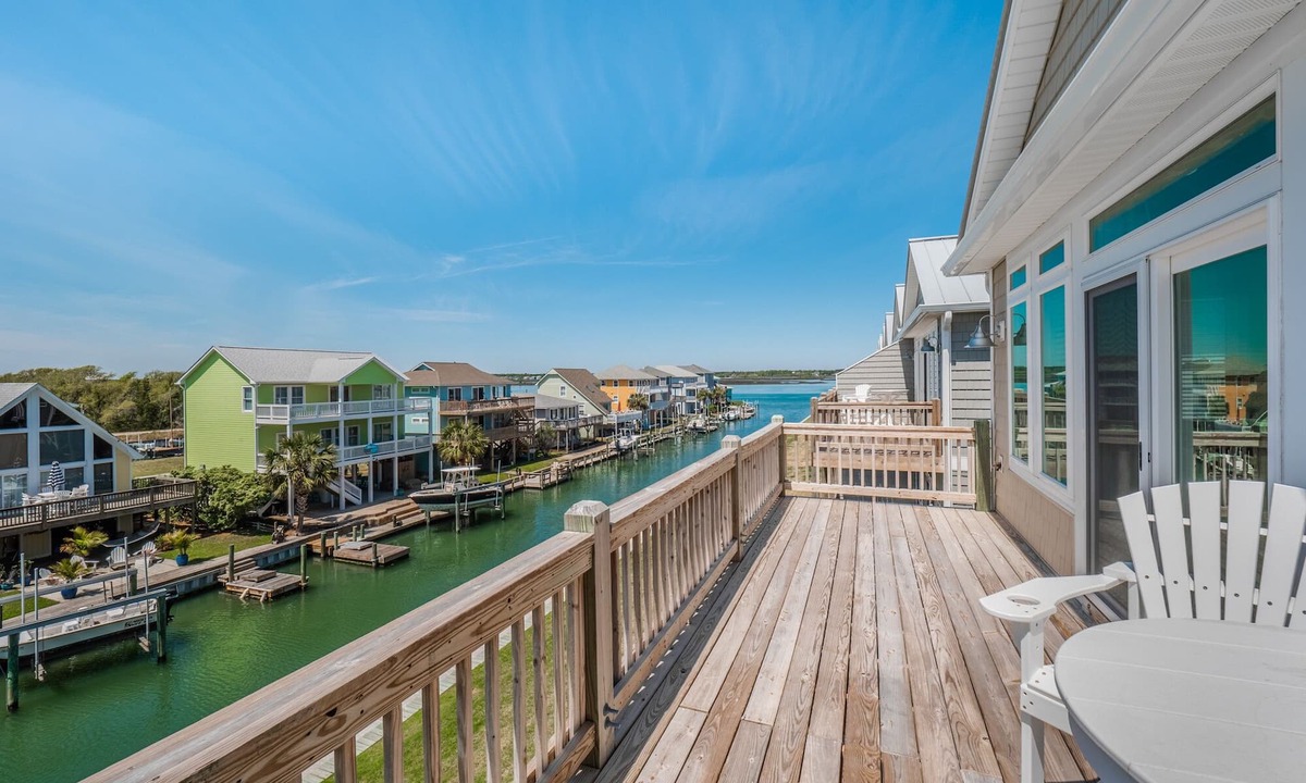 Topsail Beach House | Casa Canal | Water Views + Pool, Hottub & Short Walk to Beach