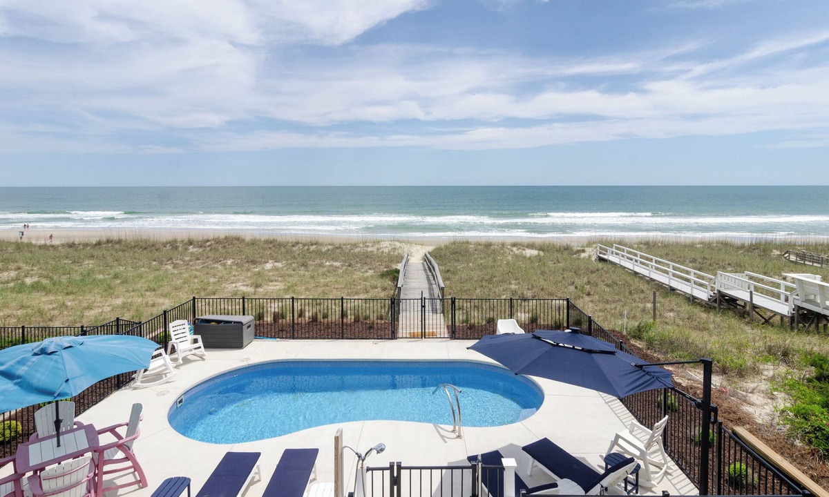 Carolina Beach House | Conched Out : Beautiful Oceanfront Single Family Home with a Private Pool!