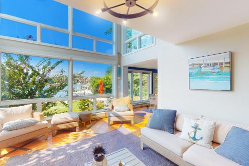 Historic District House | Dog-friendly riverfront home with dock, 2 balconies, waterside patio, & grill