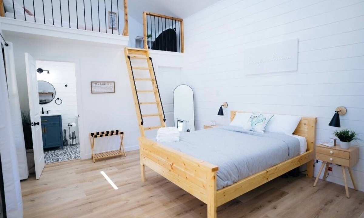 Leakey Cabin | Dreamers Outdoor Living inside Tiny Loft Cabin/Frio River Getaway in Leakey TX