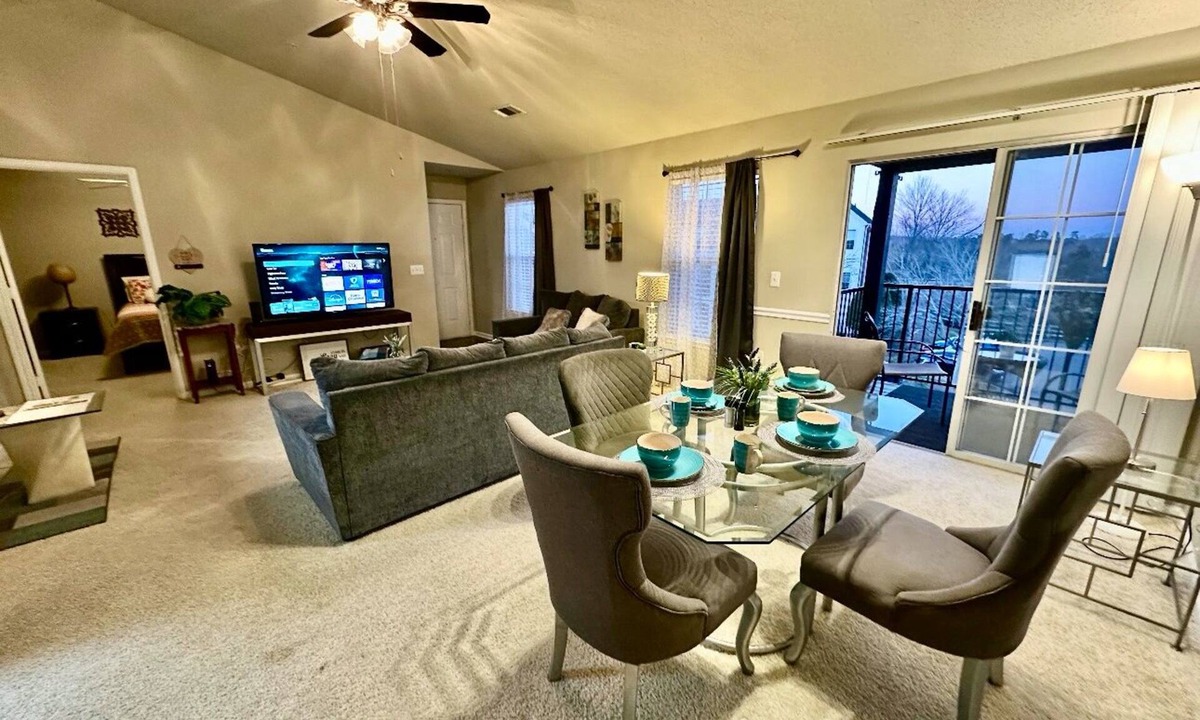 Greensboro Apartment | Elegant 3BR w/Balcony Near Target & Dining
