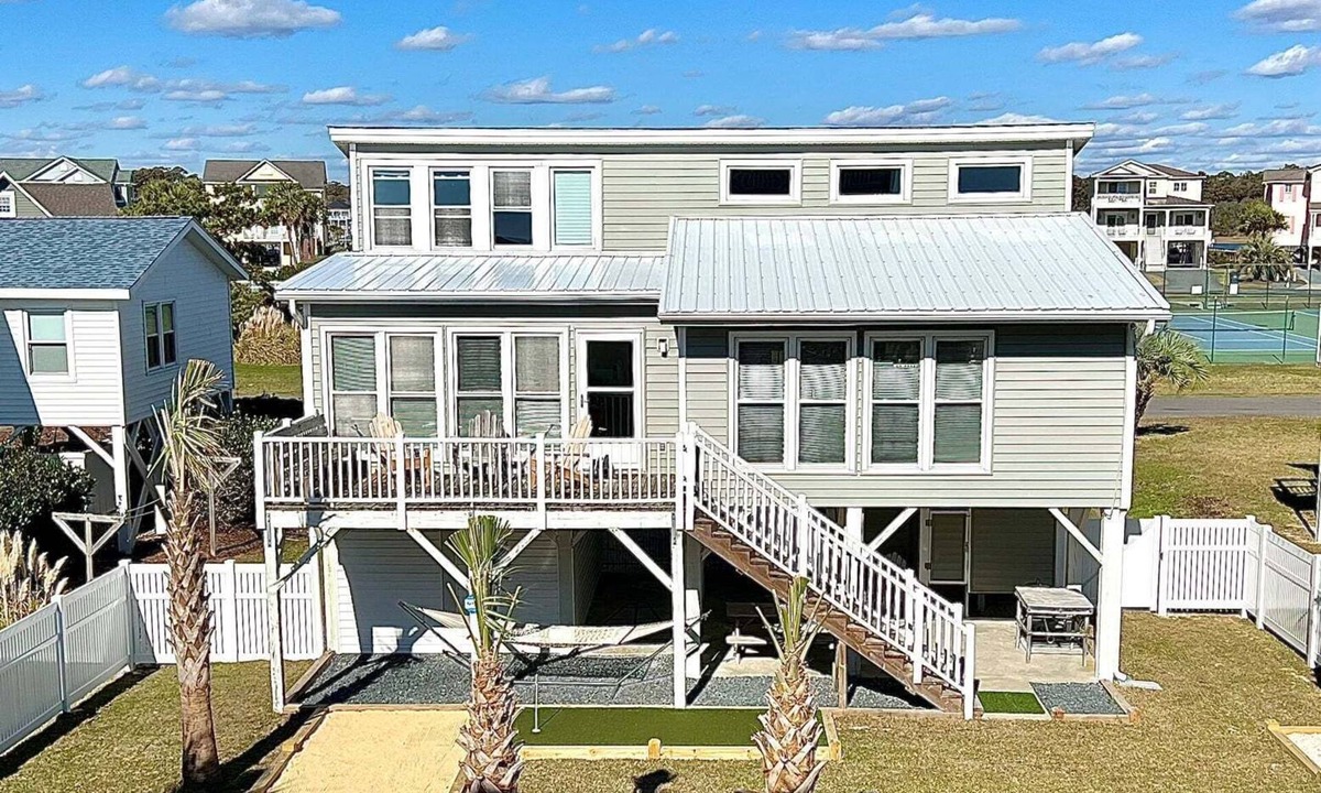 Holden Beach House | Enjoy oceanfront views at How Sweet The Sound in Holden Beach, NC; perfect for families.
