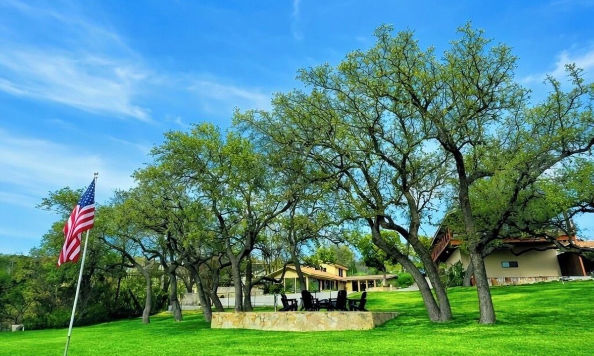 Hudson Bend House | Gated Lakefront villa with pickleball court, fire-pit, stunning views, and more!