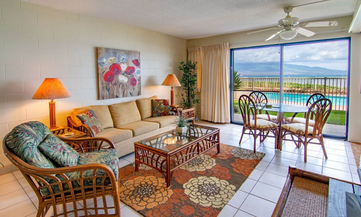 Maalaea Condo | Ground-Level Gem with Ocean Views and Beach Access