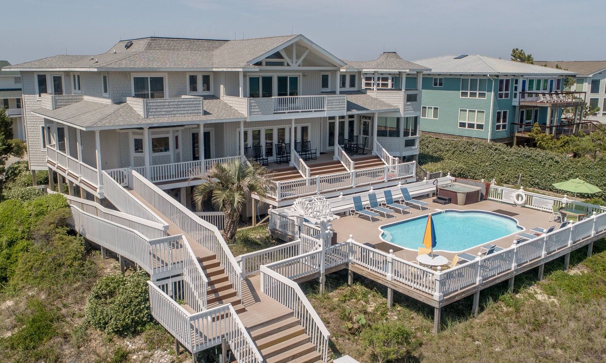Holden Beach House | Hobbs Realty - Oceanfront with Heated Pool, Elevator, and Hot Tub