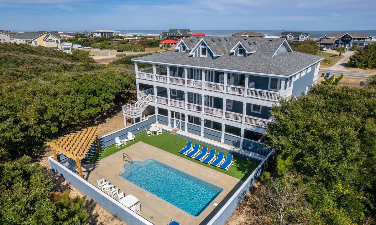 Southern Shores House | Hotel California: Semi-oceanfront, ocean views, private pool, hot tub, theater room, elevator.