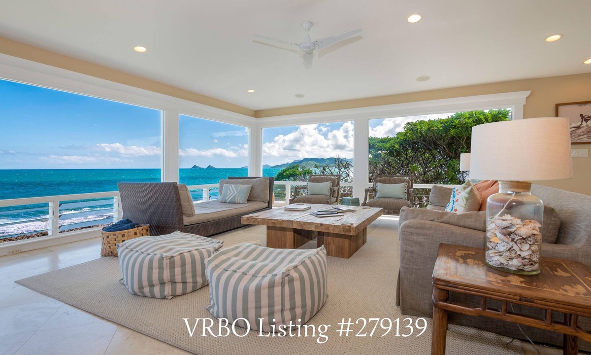 Kailua House | Kailua Oceanfront Villa with Heated Pool & Spa