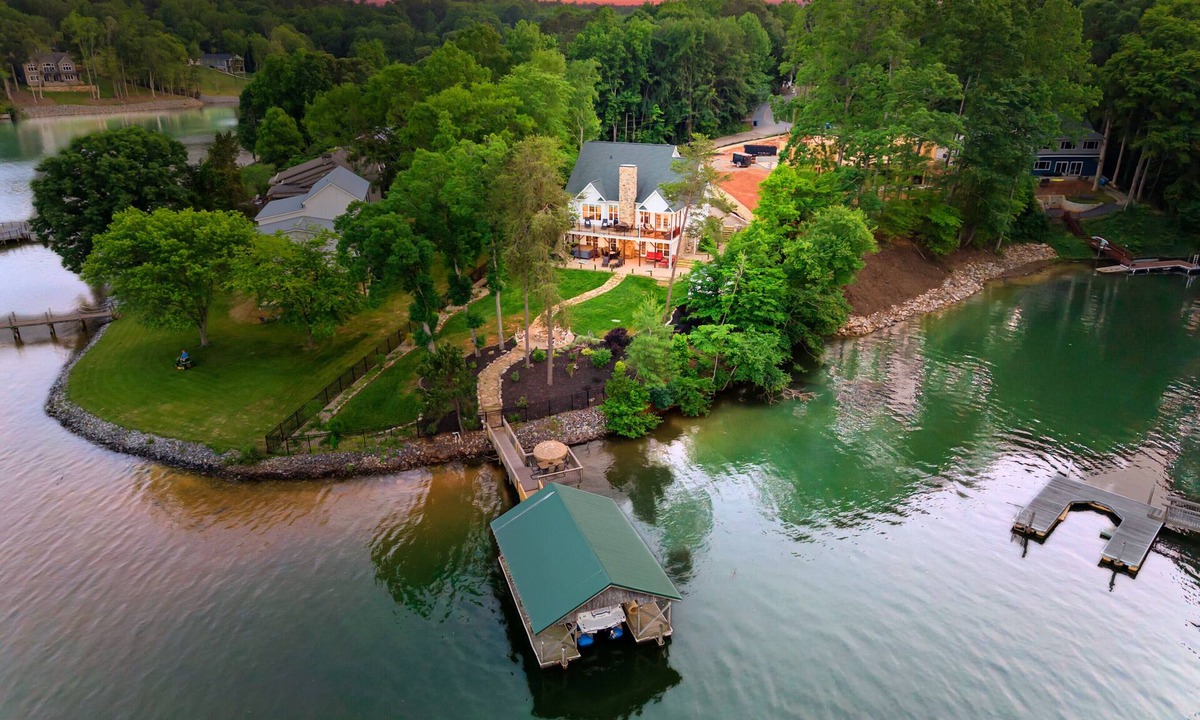 Sherrills Ford House | Lake Views with Firepit & Dock Access | Spacious Waterfront Home by AvantStay