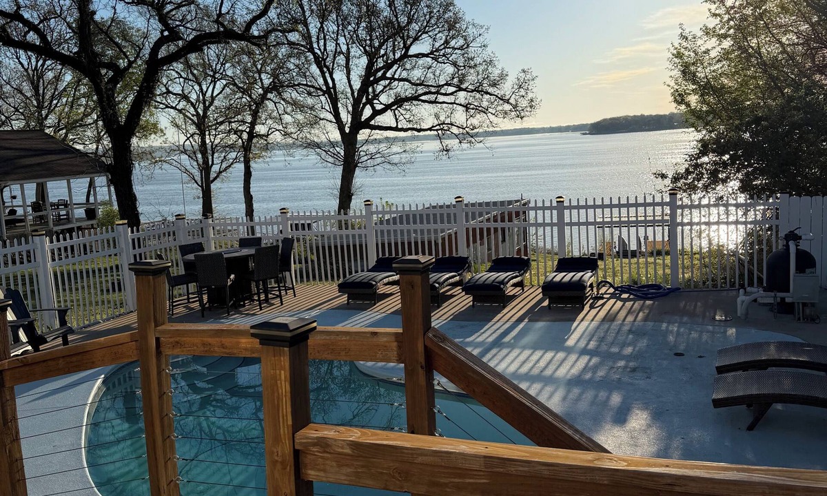 Grove House | Lakefront WITH private dock + saltwater POOL! Near Wolf Creek Boat Launch