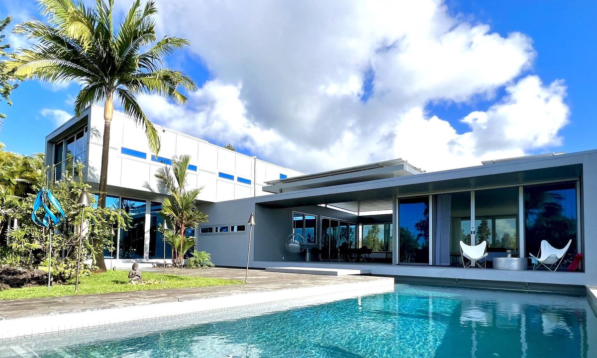 Puna Palisades Villa | Lava Flow House Pool Ocean View Kehena Beach w A/C
