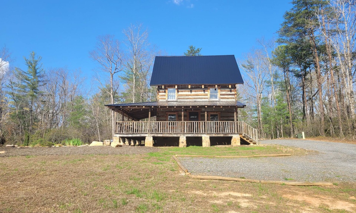 Mount Airy Cabin | Log Cabin with Koi Pond in Mayberry on the “Surry County Wine Trail”