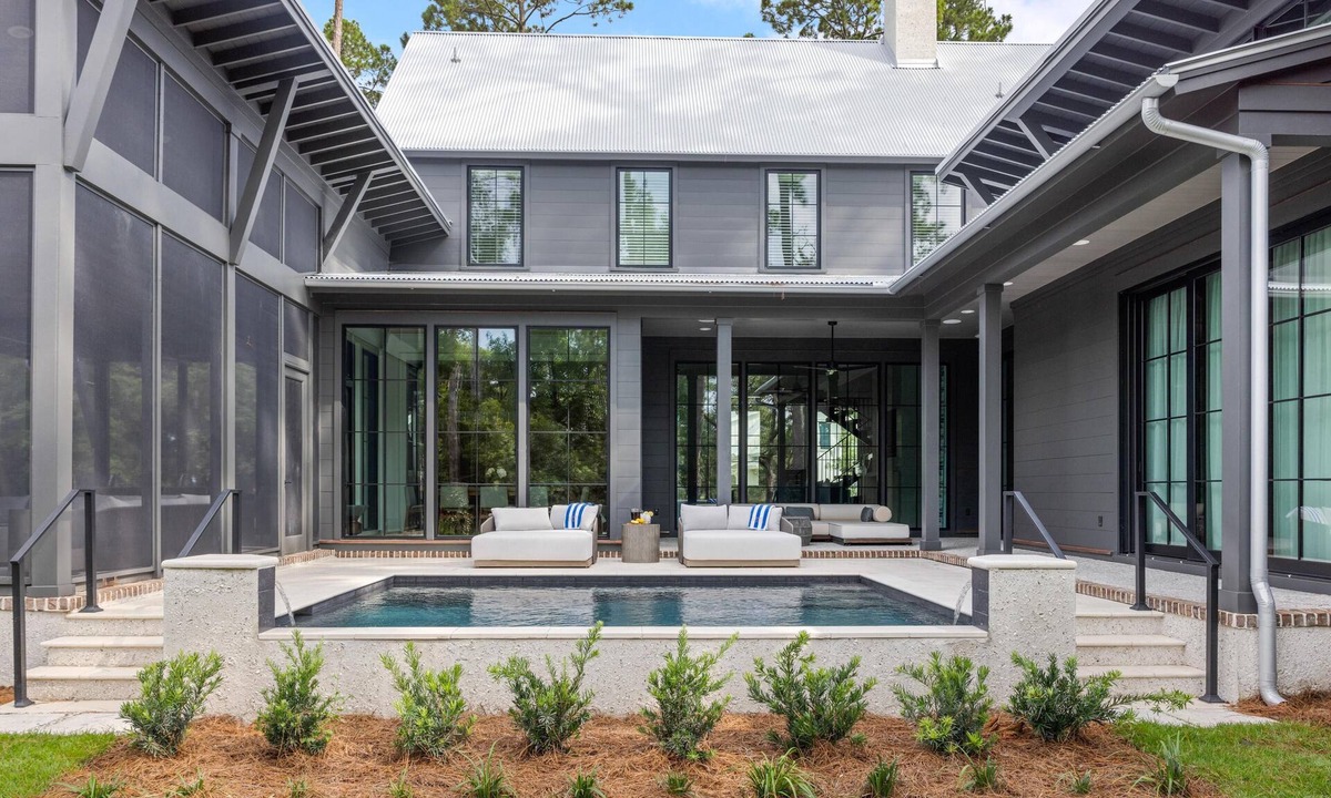 Palmetto Bluff House | Luxe Interiors + Pool and Views overlooking Marsh