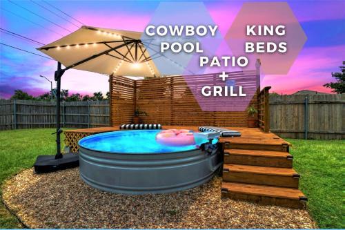 Round Rock House | Near Kalahari, Cowboy Pool, Arcade, King Beds, Grill , Large Patio, Firepit