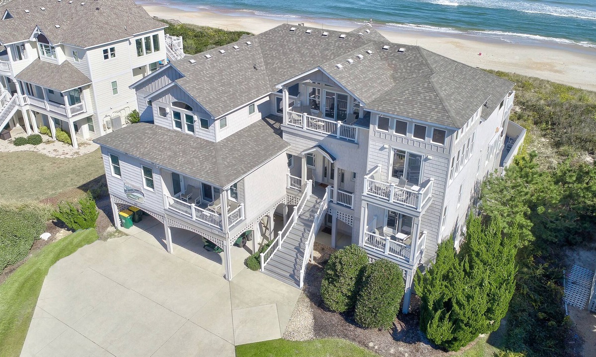 Pine Island House | Oceanfront Corolla w/Heated Pool, Hot Tub, Elevator, Rec Room & Theatre