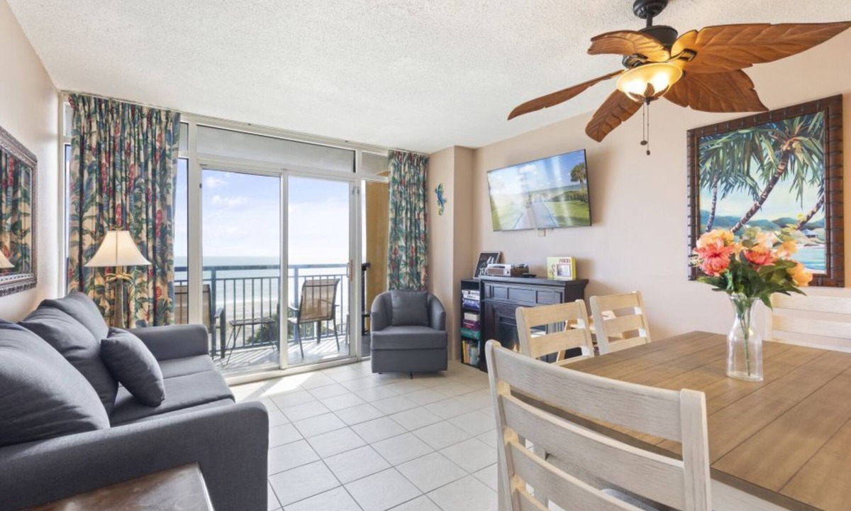 Myrtle Beach Condo | Oceanfront Sunny Condo w Pool in Atlantica Towers
