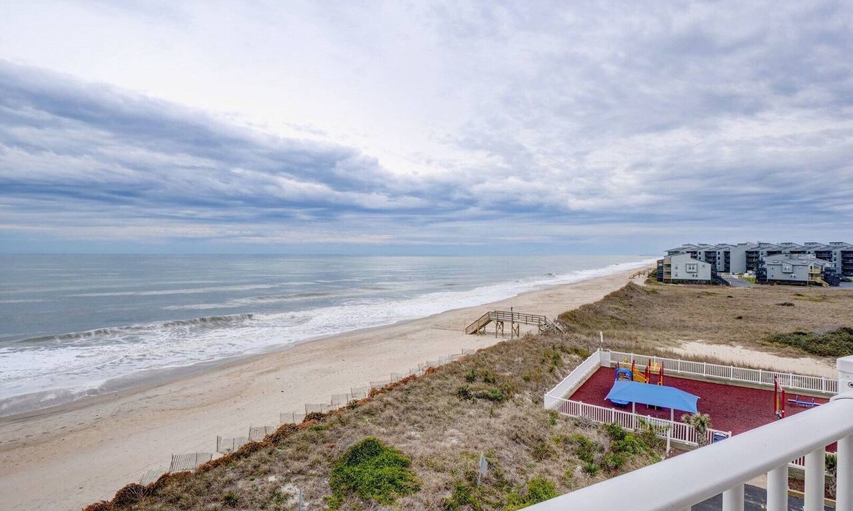 Sneads Ferry Condo | Oceanfront Point Unit, with wine fridge, steps to the beach