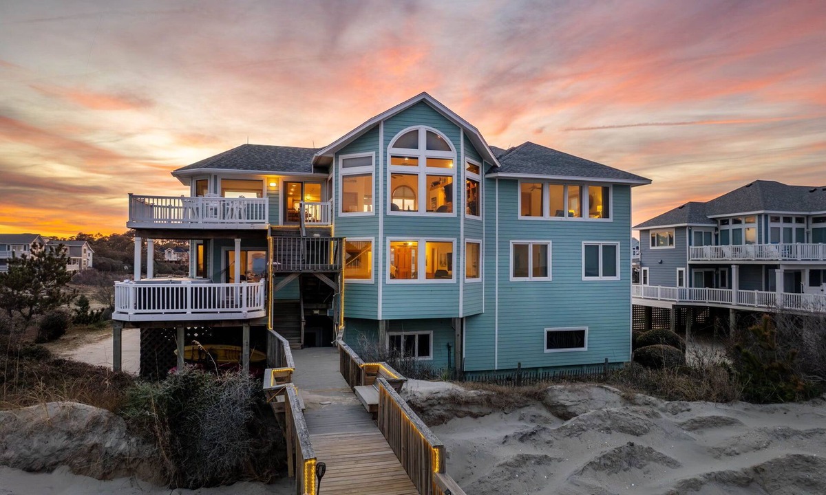 Ocean Hill House | Oceanfront w Pool and Spas, GameRm, Dune Walkover