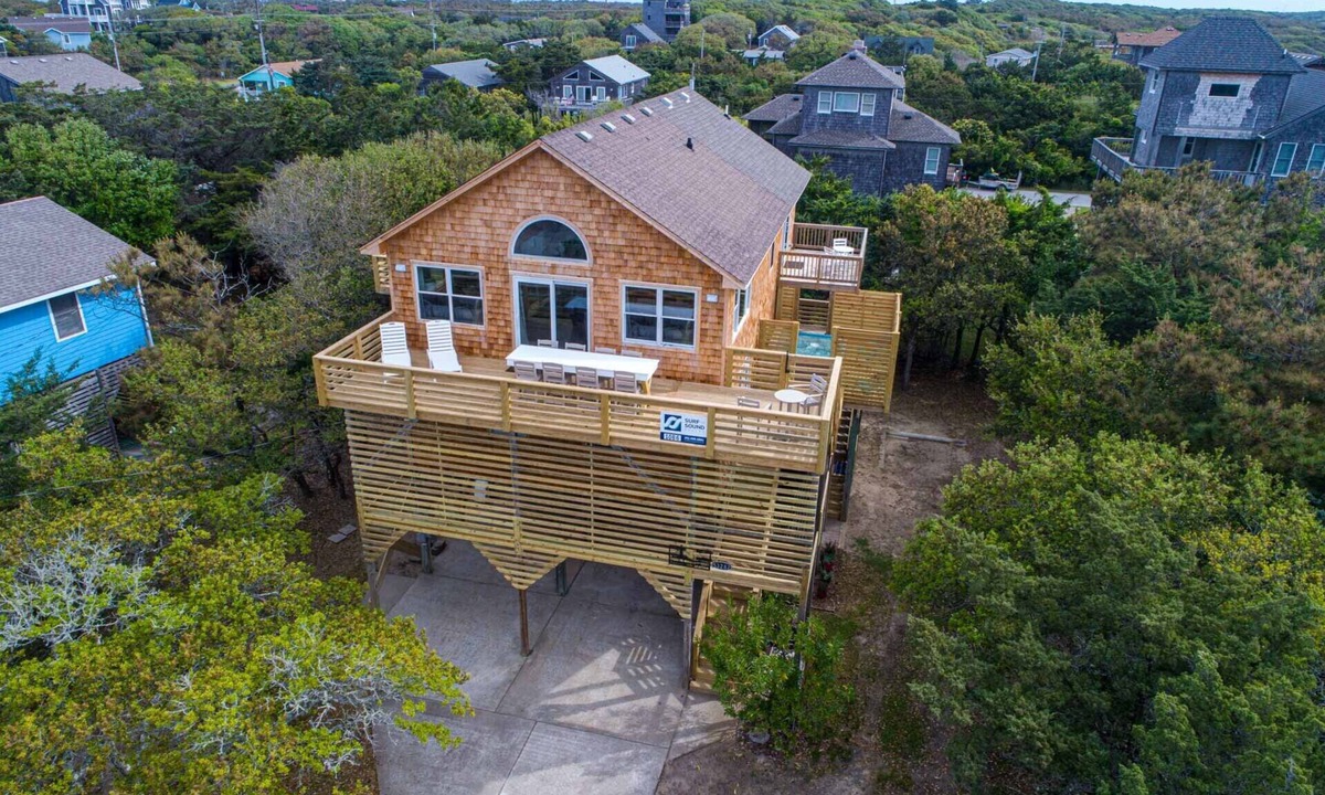 Frisco House | Oceanside Home with Hot Tub, Game Room, Cargo Lift, and Wet Bar