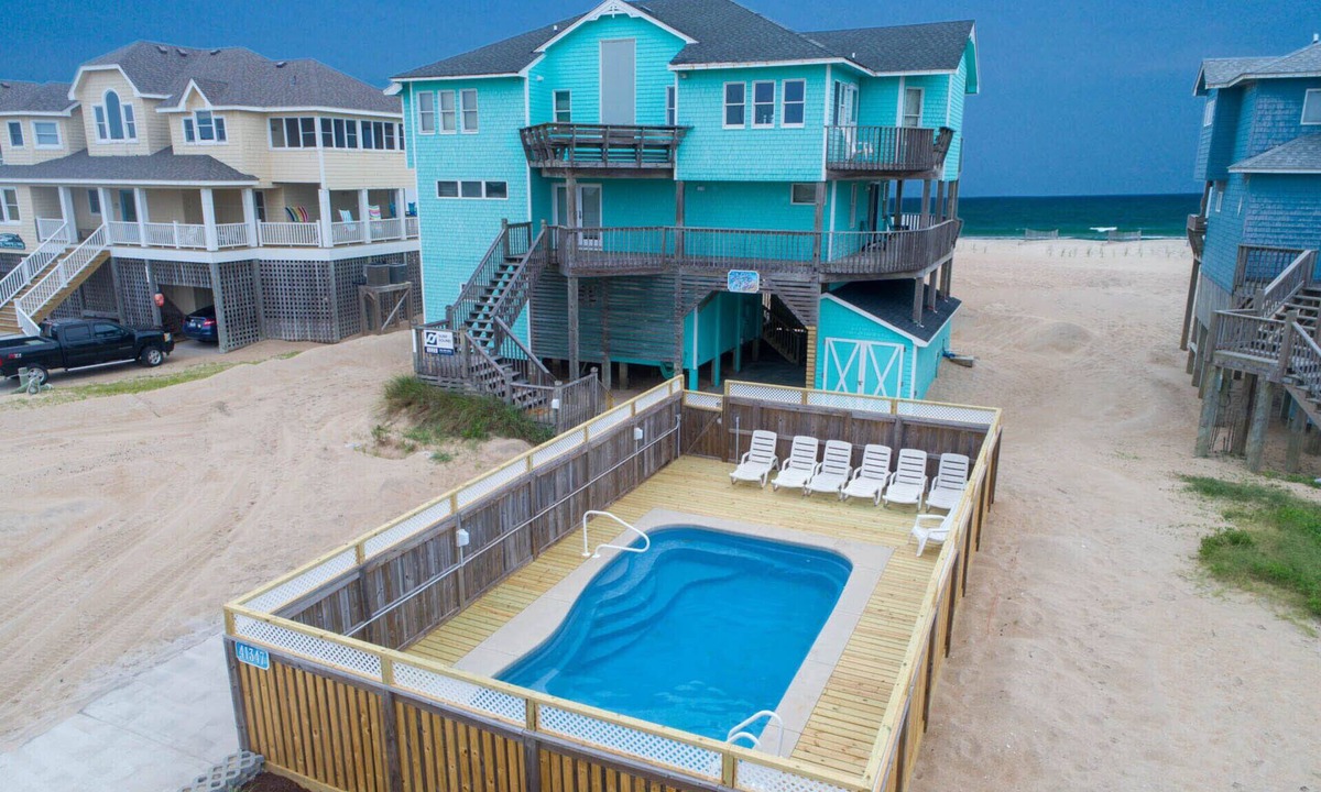 Avon House | Premier Oceanfront Dog Friendly w/Pool, Hot Tub, Elevator, Game & Media Rooms