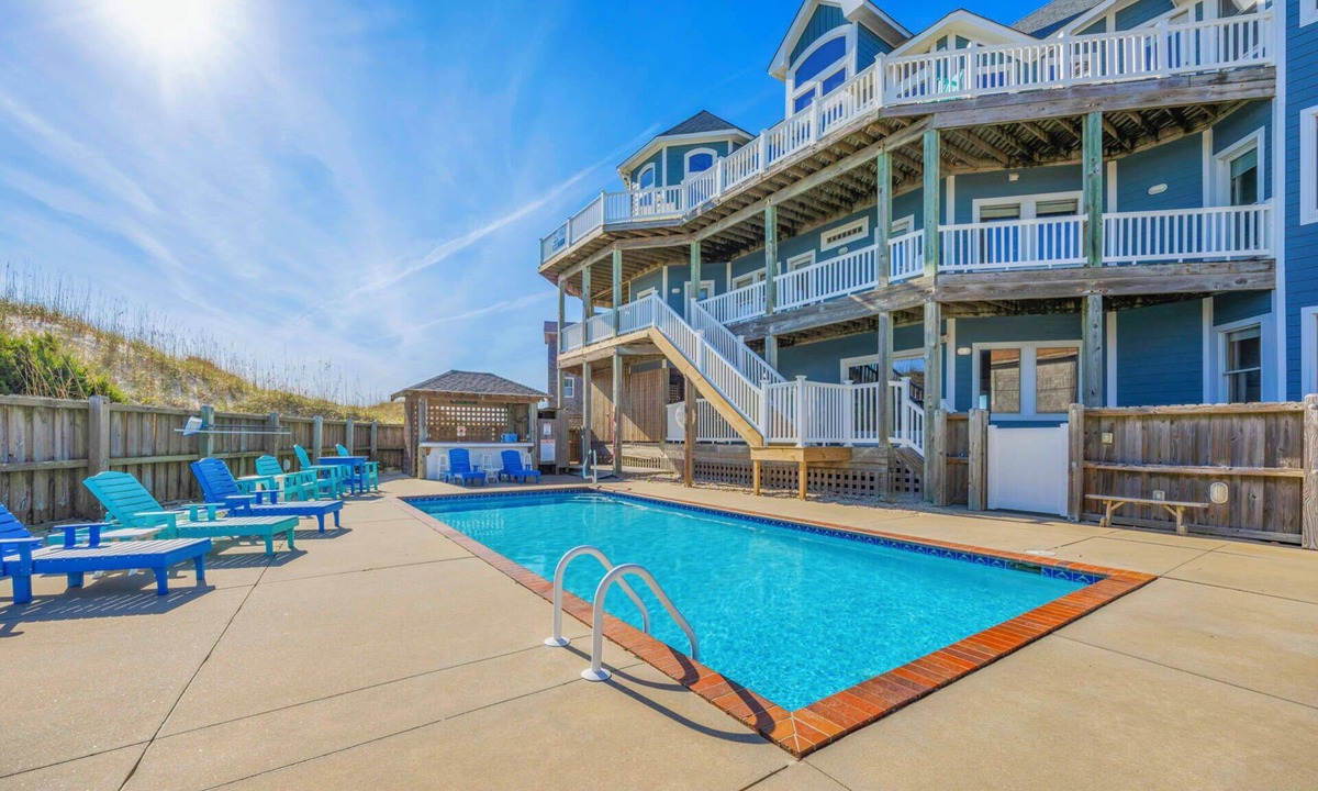 Frisco House | Premier Oceanfront w/Pool, Hot Tub, Elevator, Game and Theater Rooms, Tiki Bar