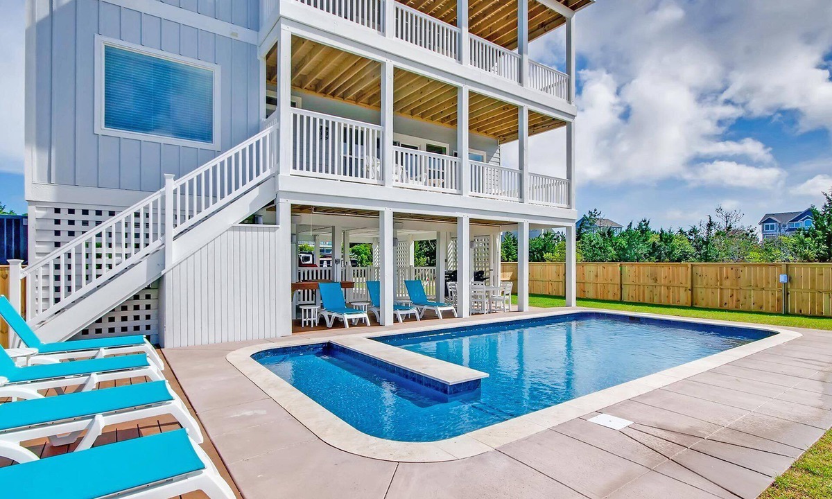 Salvo House | Premier Oceanview DogFriendly w/Pool, HotTub, Elevator, Outdoor Lounge, Theater