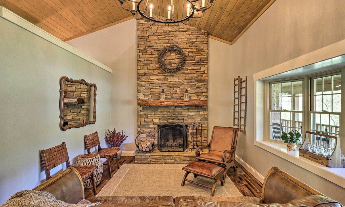 Burnsville Cabin | Relax Fireside: Burnsville Gem w/Game Room & Deck