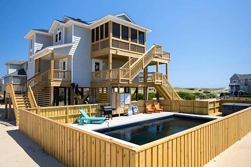 Carova Beach House | Seabatical - 4x4 Carova Beach, Semi-Oceanfront, Ocean View, Pool, Hot Tub, Flex Stays