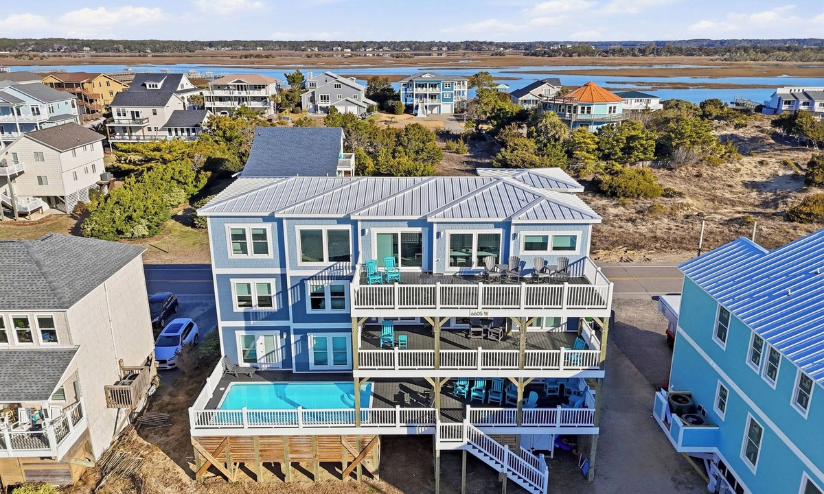 Oak Island House | Seaside Delight: Luxury Oceanfront Home with Pool, Elevator
