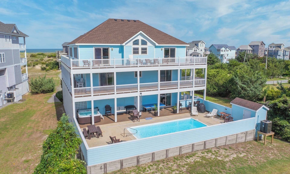 Salvo House | Semi-Oceanfront Dog Friendly, Accessible w/Pool, Hot Tub, Elevator, Game Room