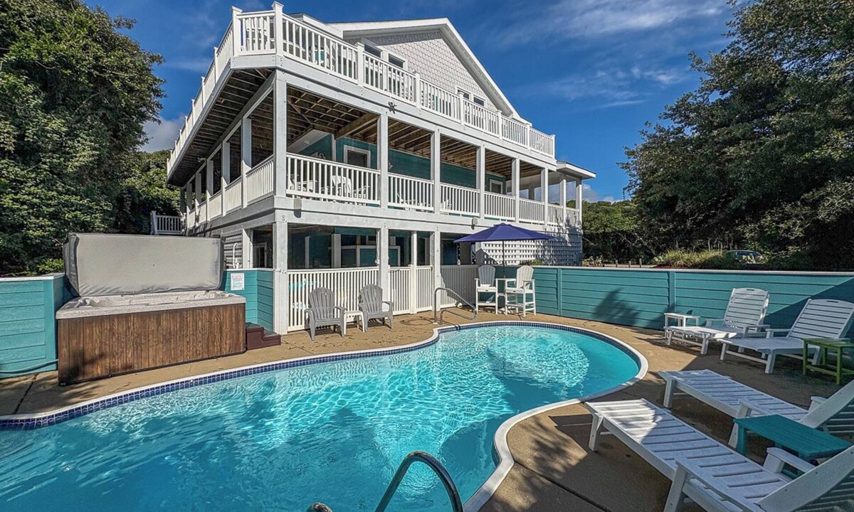 Southern Shores House | SKYLINE SERENITY - 6 BR Home in Southern Shores w/Private Pool, Hot Tub, Elevator