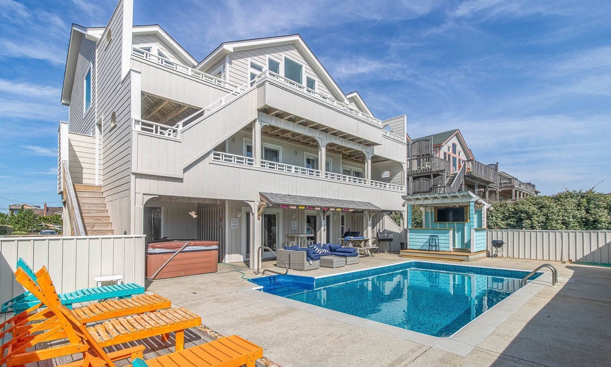 Nags Head House | Still Salty - Nags Head MP 11, Oceanfront, Ocean View, Pool, Tiki Bar, Hot Tub, Pets OK, Flex Stays