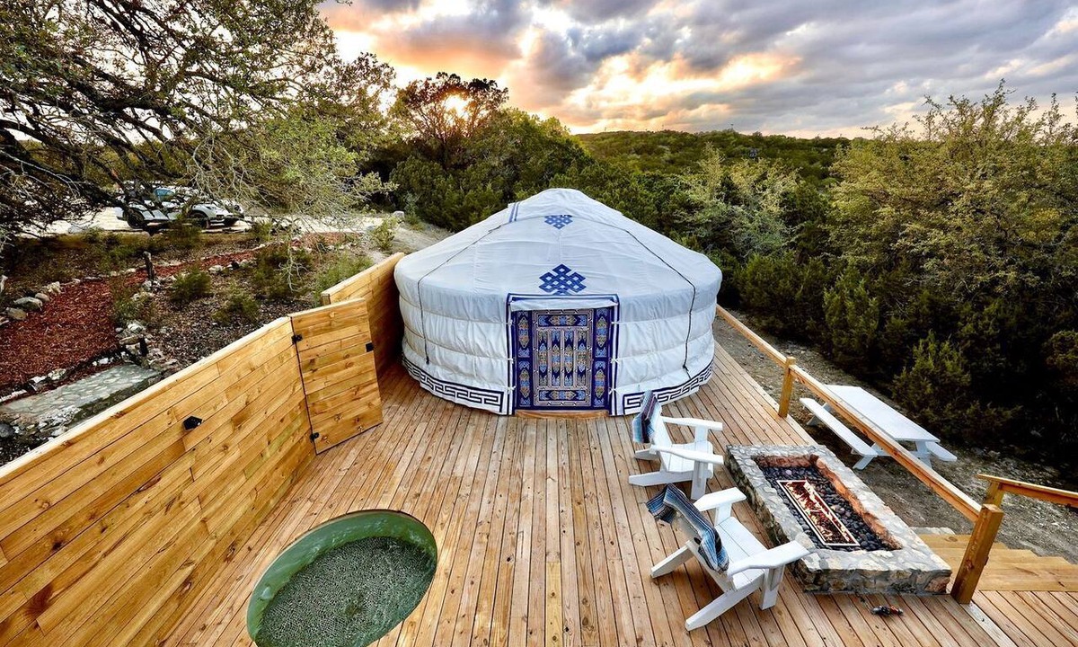 Dripping Springs Cabin | Stunning Yurt for a Romantic Getaway in Dripping Springs, Texas