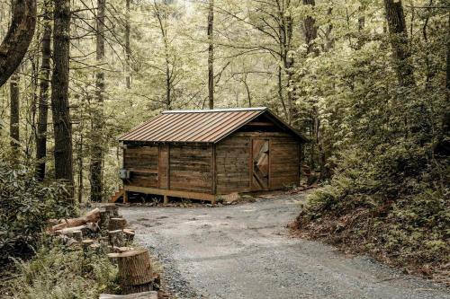 Zirconia House | Unique Barnwood Cabin Retreat with Fire Pit and Outdoor Adventure in Zirconia, North Carolina