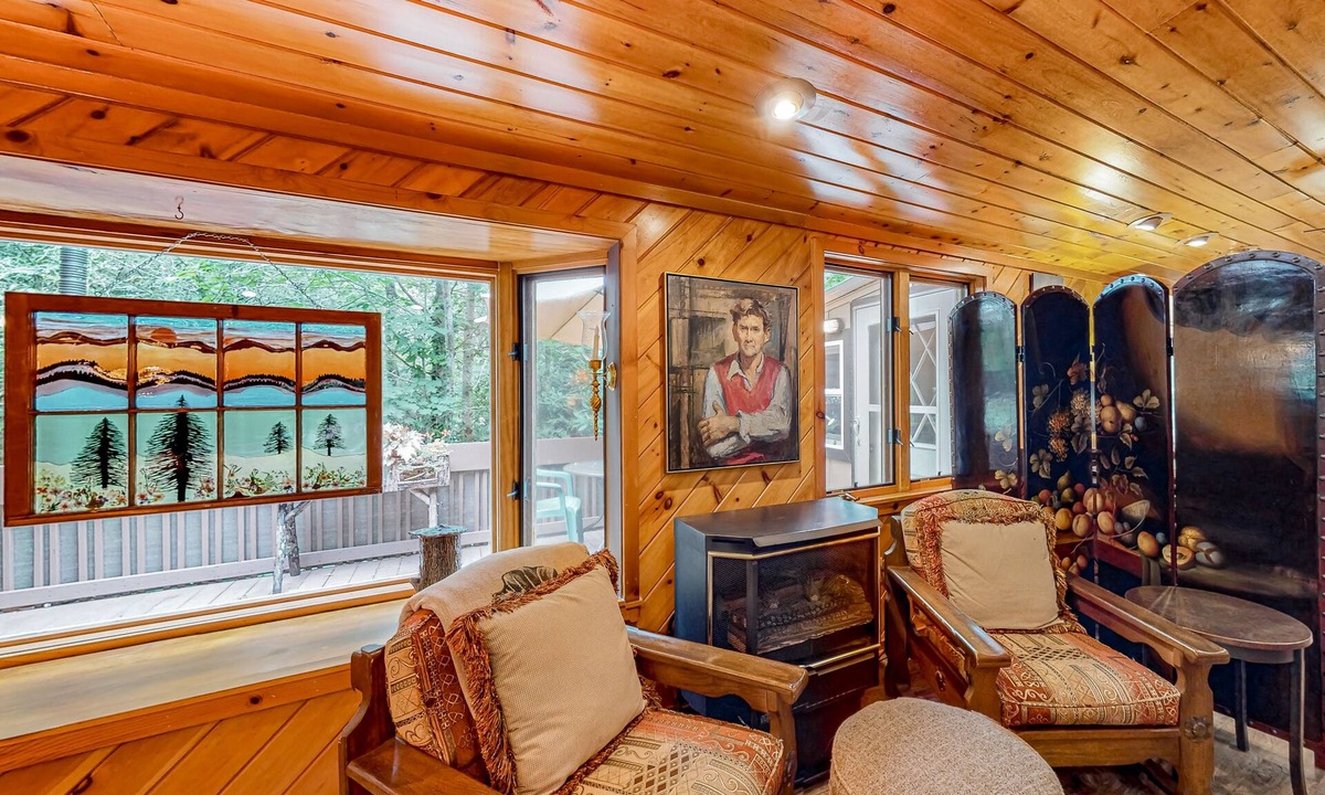 Newland Cottage | Unique home with enclosed yard, grill, covered porches and firepit