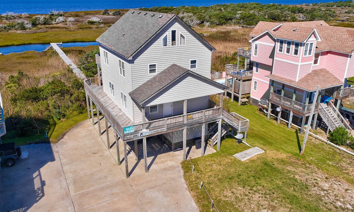 Frisco House | Waterfront home w/private deck, hot tub, game room w/pool table, & washer/dryer