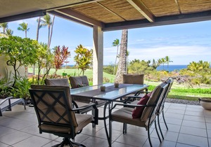 Relax and enjoy your own spacious private lanai with ocean & sunset views