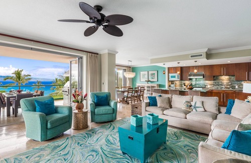 Honokowai Condo | Maui Resort Rentals: Honua Kai Konea 351, 3BR w/Direct Oceanfront Views + B.B.Q. on Balcony!