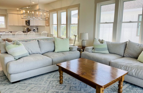 Carolina Beach House | 10 BR, Sleeps 26, Panoramic Views, Walk to Beach + Boardwalk, Directly on Lake