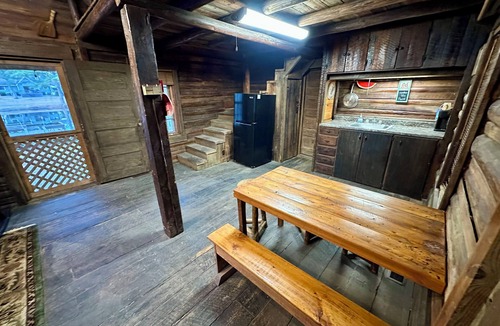 Douglas Cabin | 1880 Lake front Log Cabin with Game room and Boat!