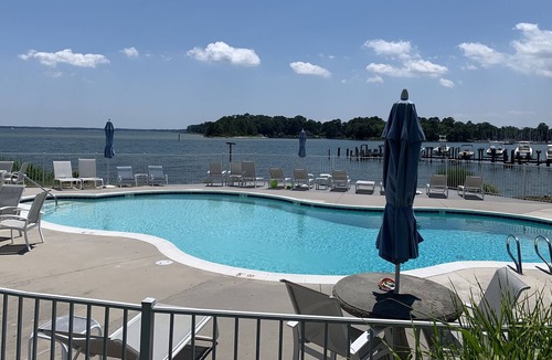 Deltaville Condo | 2 bed 2 bath waterfront condo w a pool