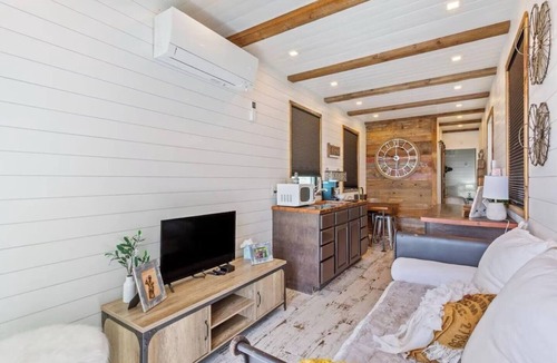 China Spring House | 2-bedroom Tiny Home on 42 Acres in Magnolia Ranch Waco has AC, Stock Ponds.