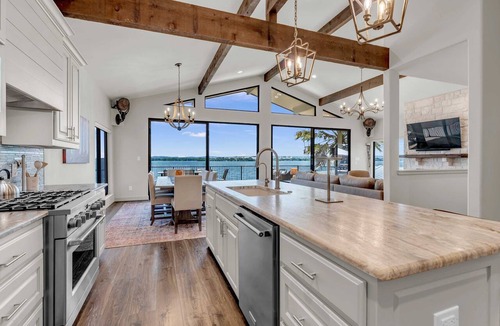 Granite Shoals House | 4BR Lakefront Escape for 12 w Hot Tub & Patios!