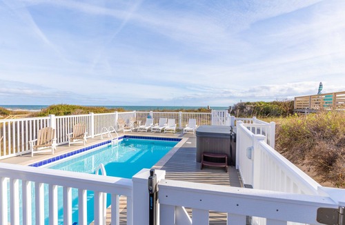 Nags Head House | 5450- Wench's Pad 3, Spacious Oceanfront Nags Head Home with Private Pool!