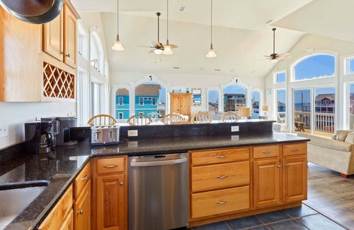 Hatteras House | 6 Bdrm, Ocean and Sound Views, Game Room, Theater, DOGS OK, Elevator, Pool, Kiddie Pool, Hot Tub