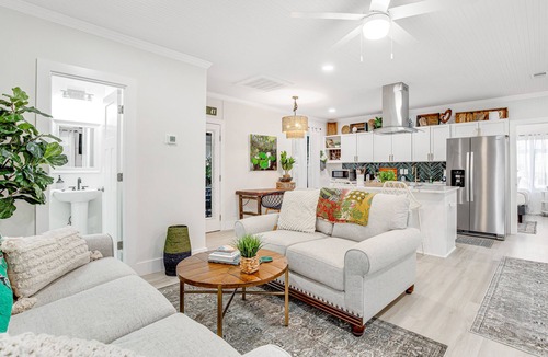 Folly Beach House | Beautiful home one block from the beach with terraces, two kitchens, & fast WiFi