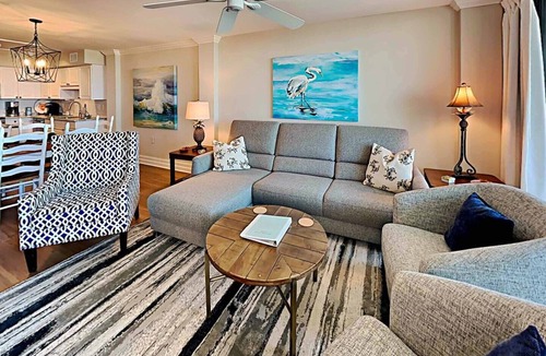 Litchfield by the Sea Condo | Beautiful Ocean View from Covered Balcony- Sandpiper Run D4C