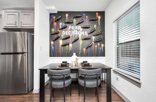Northside House | Bold 3BR Near Downtown | Wine Wall + Balcony